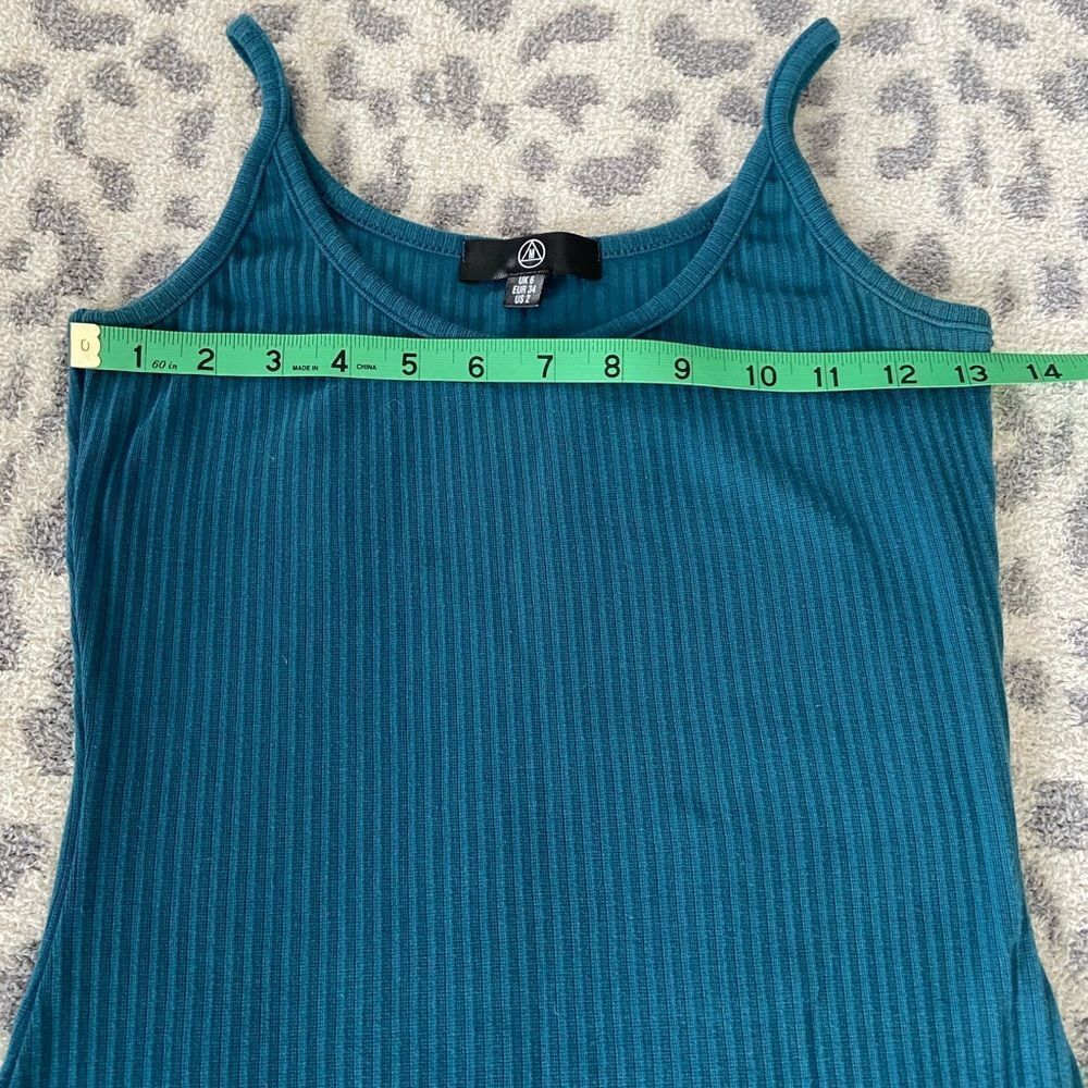 Missguided size 2 teal blue tank dress - Picture 5 of 8